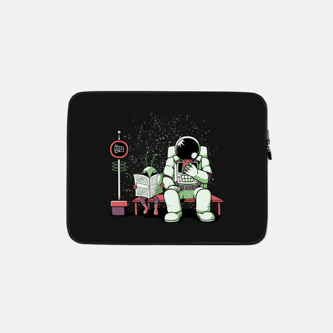 Bus Stop In Space-None-Zippered-Laptop Sleeve-tobefonseca