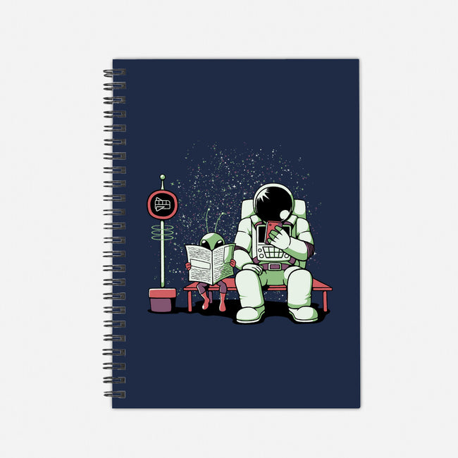 Bus Stop In Space-None-Dot Grid-Notebook-tobefonseca