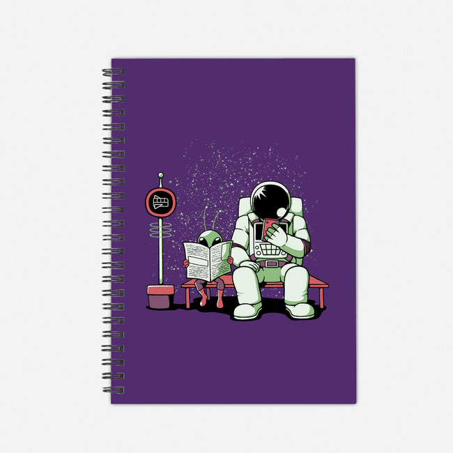 Bus Stop In Space-None-Dot Grid-Notebook-tobefonseca