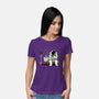 Bus Stop In Space-Womens-Basic-Tee-tobefonseca