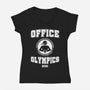 Office Olympics-Womens-V-Neck-Tee-drbutler