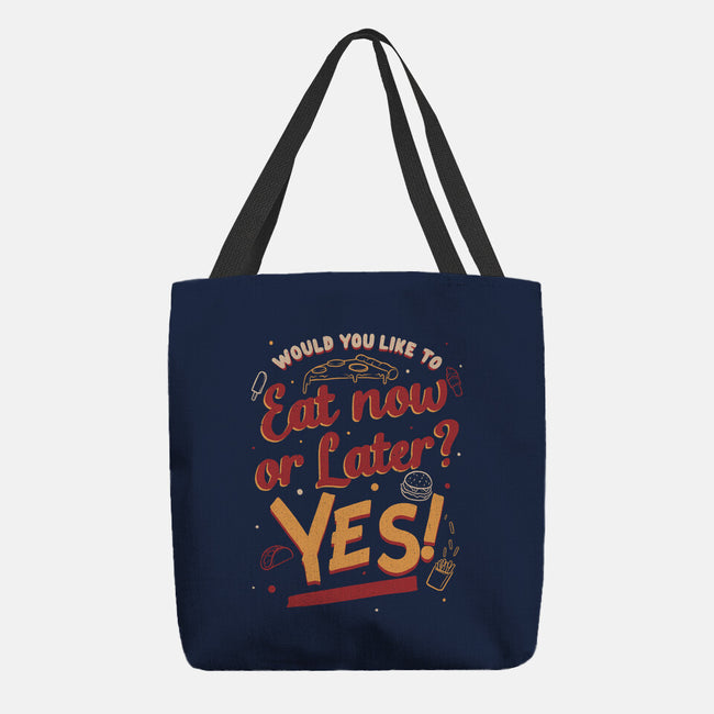 Eat Now And Later-None-Basic Tote-Bag-Studio Mootant