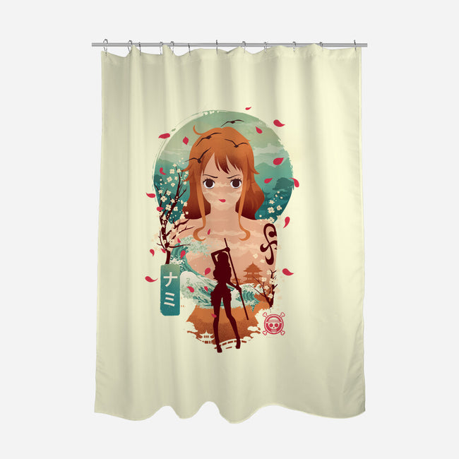 Ukiyo E Nami-None-Polyester-Shower Curtain-dandingeroz