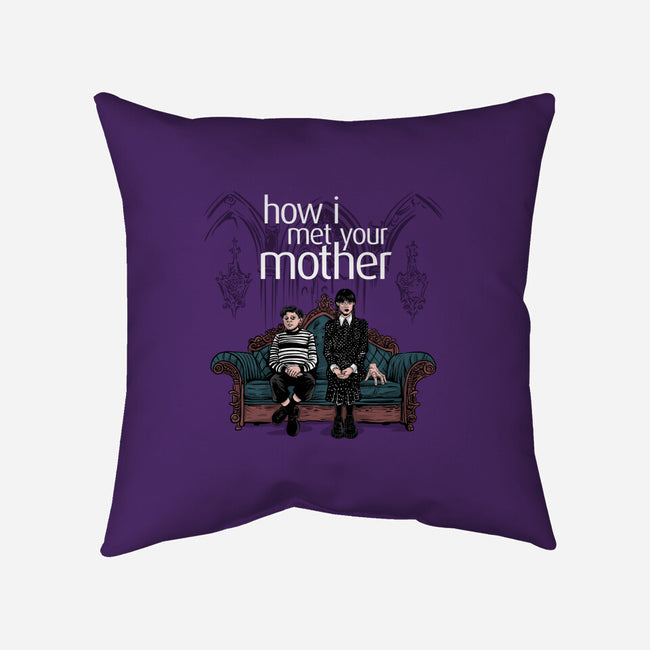How I Met Morticia-None-Removable Cover-Throw Pillow-zascanauta