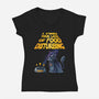 I Find Your Lack Of Food Disturbing-Womens-V-Neck-Tee-amorias