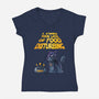 I Find Your Lack Of Food Disturbing-Womens-V-Neck-Tee-amorias