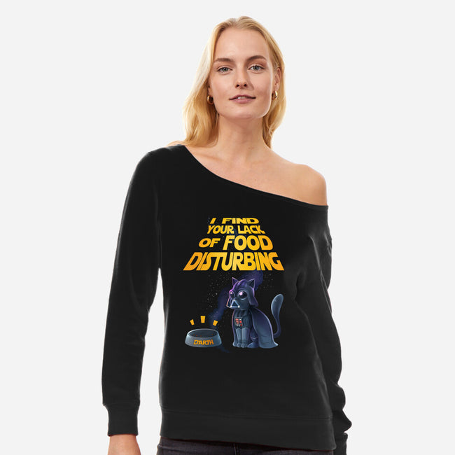 I Find Your Lack Of Food Disturbing-Womens-Off Shoulder-Sweatshirt-amorias