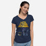 I Find Your Lack Of Food Disturbing-Womens-V-Neck-Tee-amorias