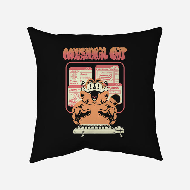 Millennial Cat-None-Removable Cover w Insert-Throw Pillow-Henrique Torres
