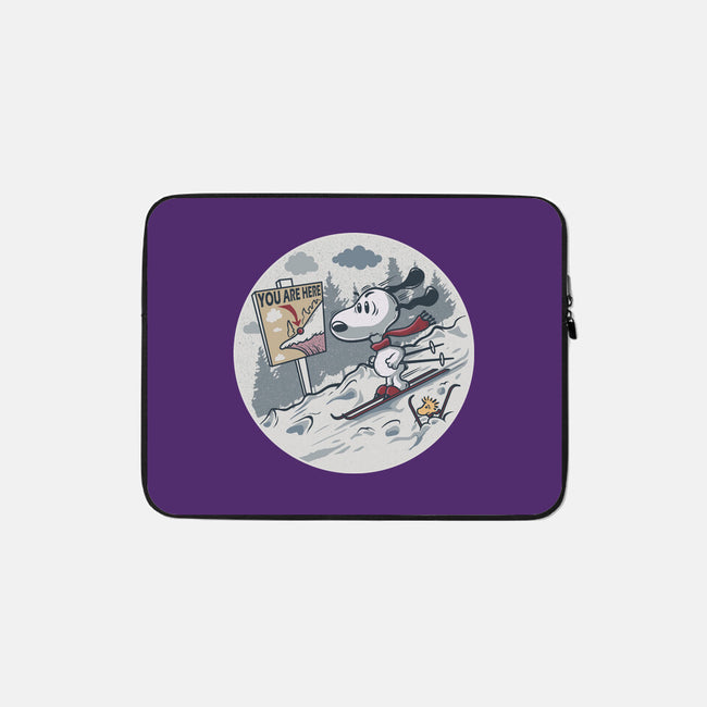 Skiing Beagle-None-Zippered-Laptop Sleeve-erion_designs