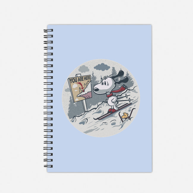 Skiing Beagle-None-Dot Grid-Notebook-erion_designs