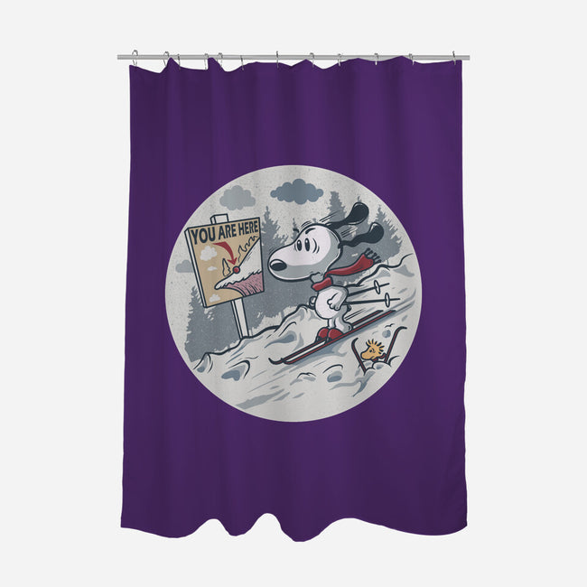 Skiing Beagle-None-Polyester-Shower Curtain-erion_designs
