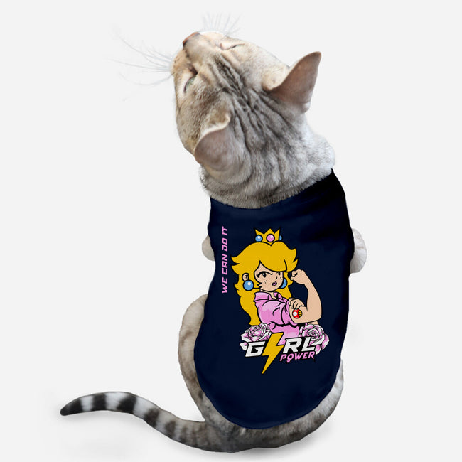 Girl Power Princess-Cat-Basic-Pet Tank-Planet of Tees