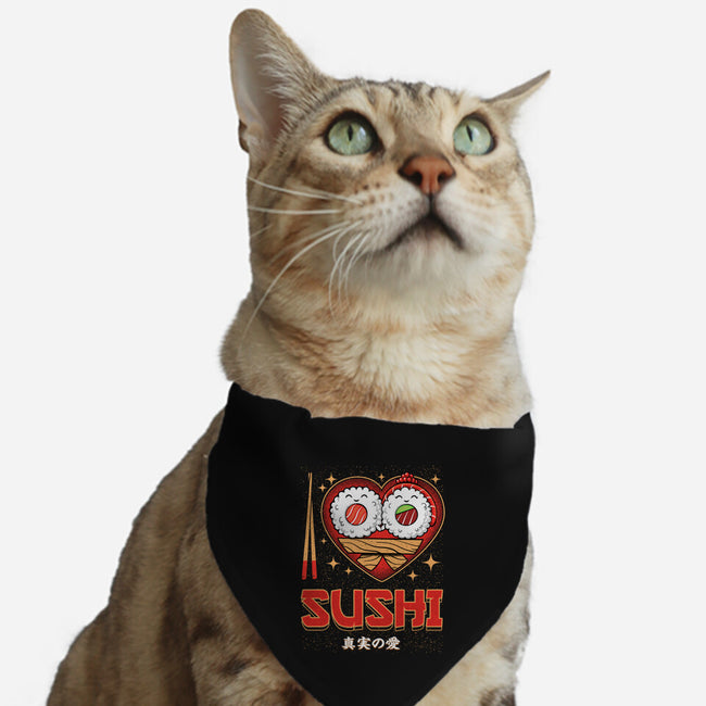 I Love Sushi-Cat-Adjustable-Pet Collar-Tronyx79