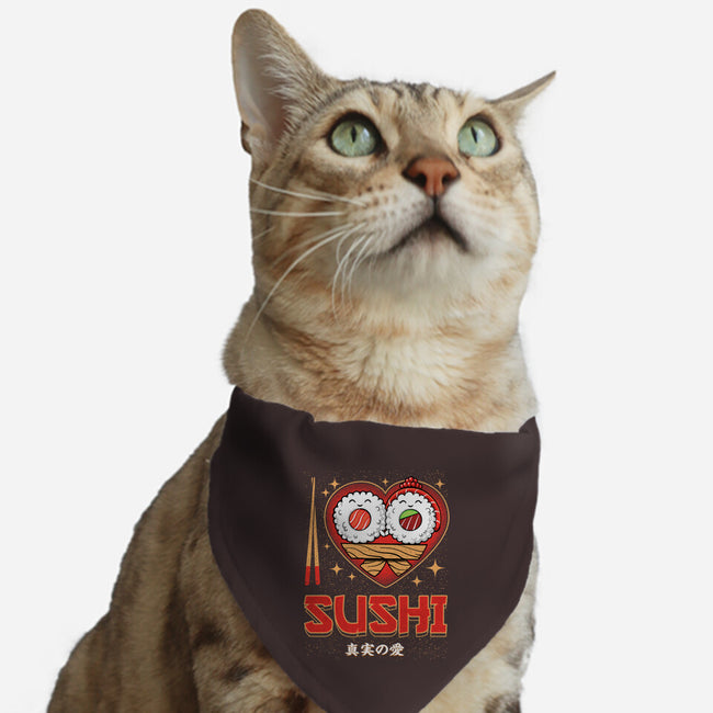 I Love Sushi-Cat-Adjustable-Pet Collar-Tronyx79