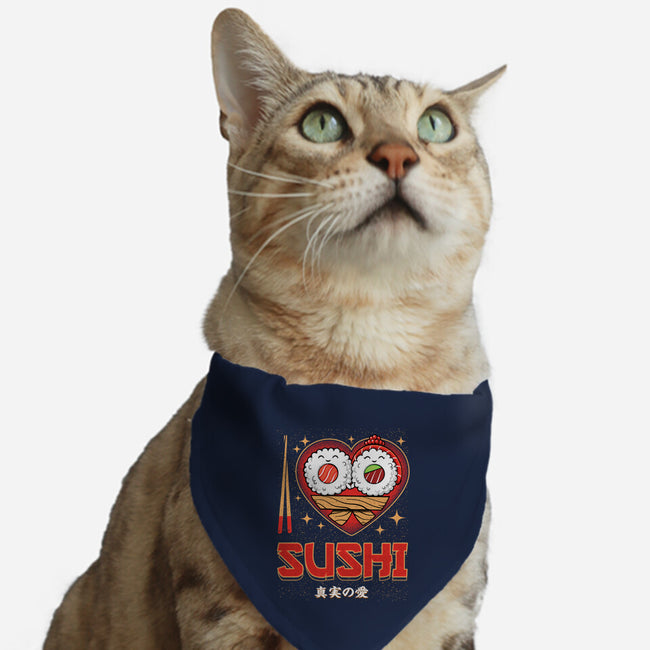 I Love Sushi-Cat-Adjustable-Pet Collar-Tronyx79