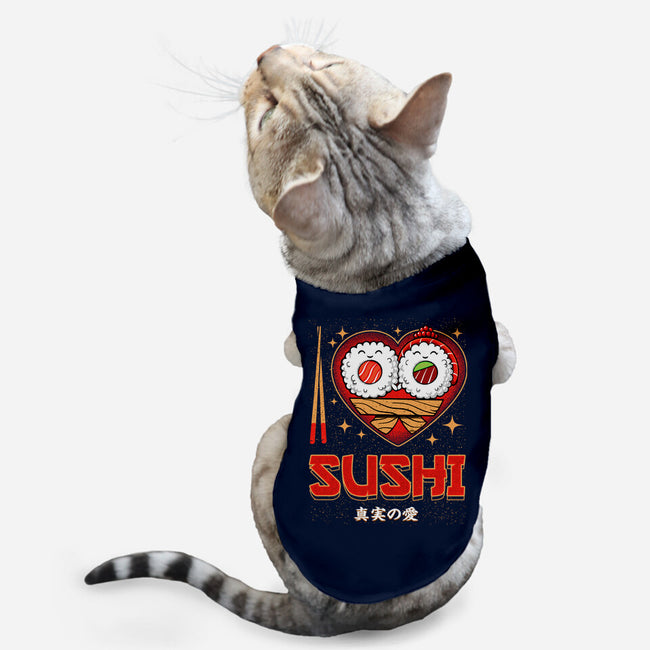 I Love Sushi-Cat-Basic-Pet Tank-Tronyx79