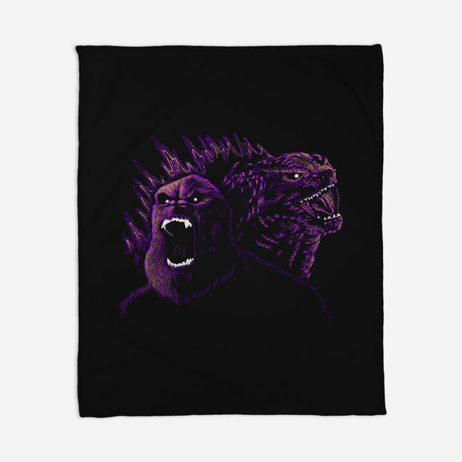 Kaiju Roars-None-Fleece-Blanket-naomori