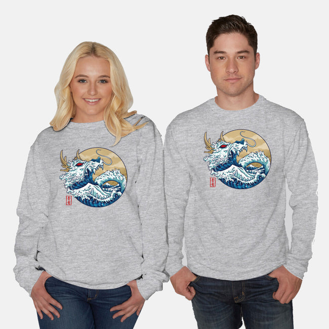 Dragon Wave Off Kanagawa-Unisex-Crew Neck-Sweatshirt-spoilerinc