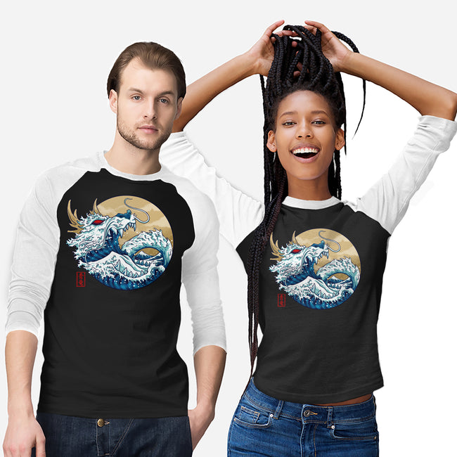 Dragon Wave Off Kanagawa-Unisex-Baseball-Tee-spoilerinc