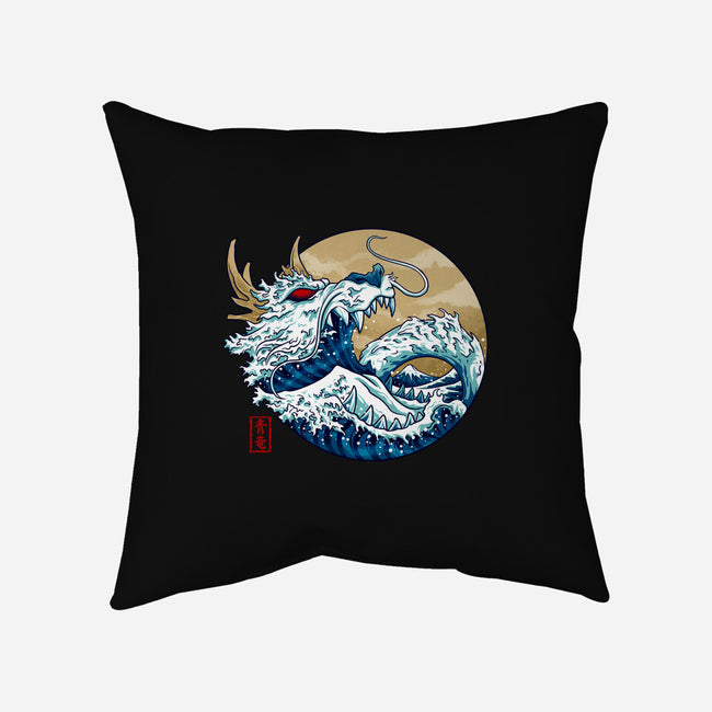 Dragon Wave Off Kanagawa-None-Removable Cover-Throw Pillow-spoilerinc