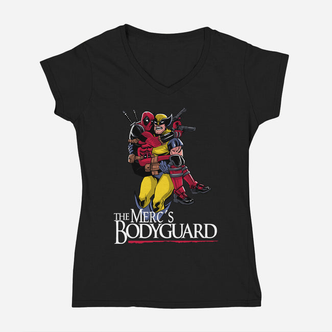 The Merc's Bodyguard-Womens-V-Neck-Tee-zascanauta