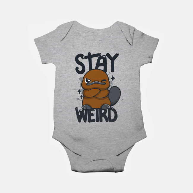 Stay Weird Beaver-Baby-Basic-Onesie-Vallina84