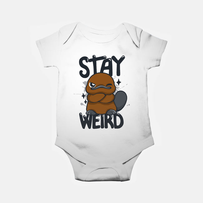 Stay Weird Beaver-Baby-Basic-Onesie-Vallina84