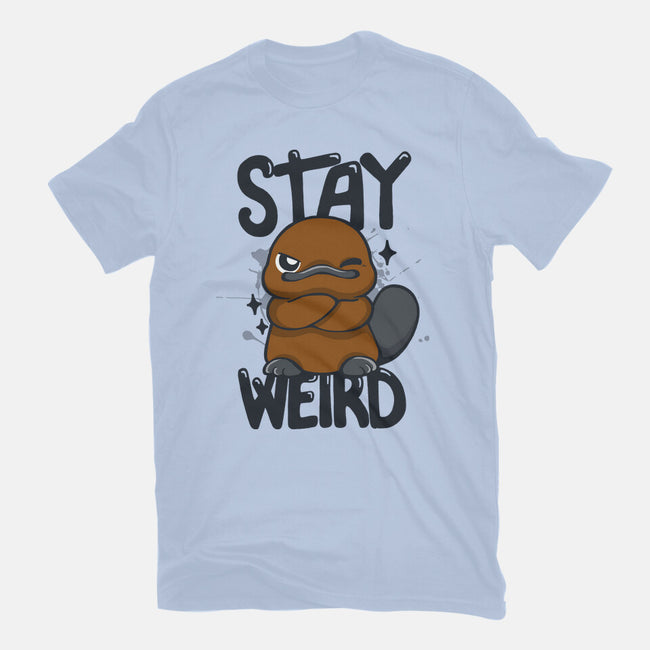 Stay Weird Beaver-Womens-Fitted-Tee-Vallina84