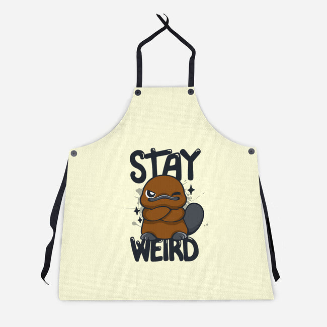 Stay Weird Beaver-Unisex-Kitchen-Apron-Vallina84