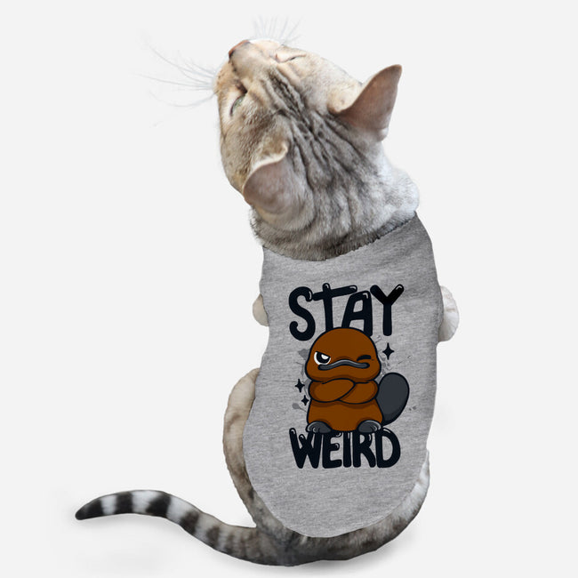 Stay Weird Beaver-Cat-Basic-Pet Tank-Vallina84