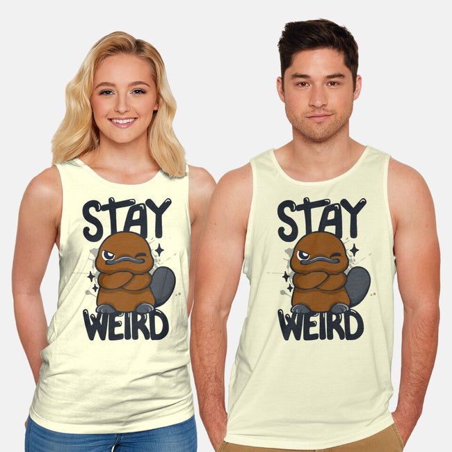 Stay Weird Beaver-Unisex-Basic-Tank-Vallina84