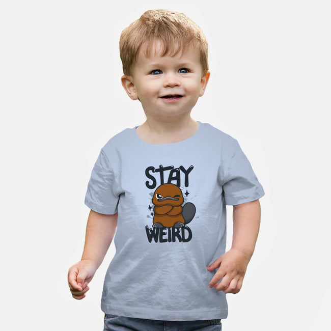 Stay Weird Beaver-Baby-Basic-Tee-Vallina84