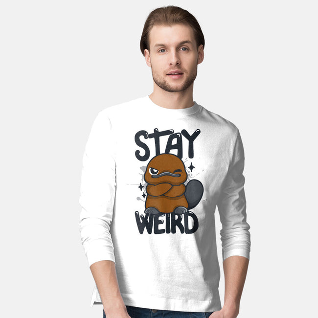 Stay Weird Beaver-Mens-Long Sleeved-Tee-Vallina84