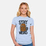 Stay Weird Beaver-Womens-Fitted-Tee-Vallina84