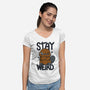 Stay Weird Beaver-Womens-V-Neck-Tee-Vallina84