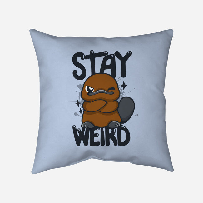 Stay Weird Beaver-None-Non-Removable Cover w Insert-Throw Pillow-Vallina84