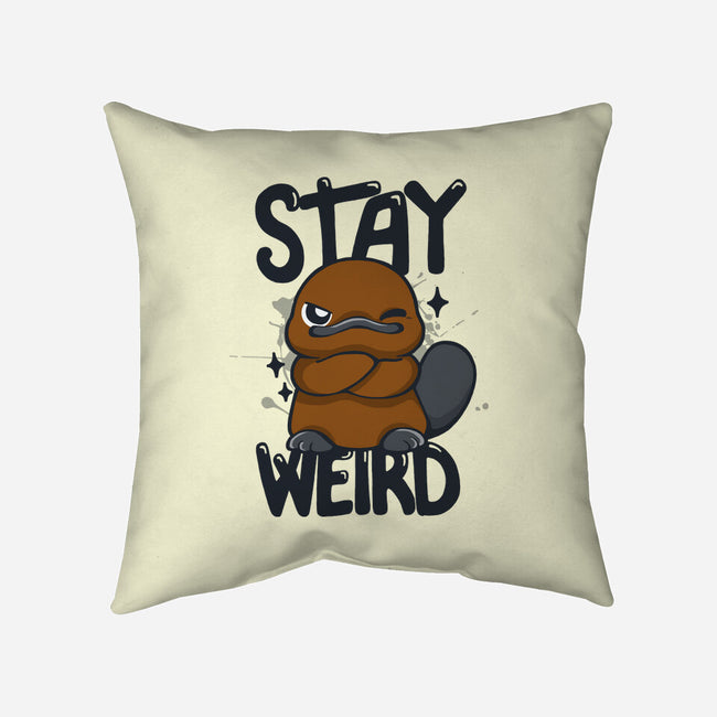 Stay Weird Beaver-None-Non-Removable Cover w Insert-Throw Pillow-Vallina84