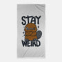 Stay Weird Beaver-None-Beach-Towel-Vallina84