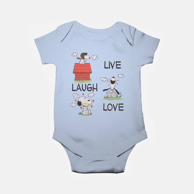 Live Laugh Love Snoopy-Baby-Basic-Onesie-Claudia
