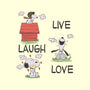 Live Laugh Love Snoopy-None-Removable Cover w Insert-Throw Pillow-Claudia