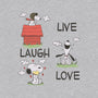 Live Laugh Love Snoopy-Womens-Off Shoulder-Sweatshirt-Claudia