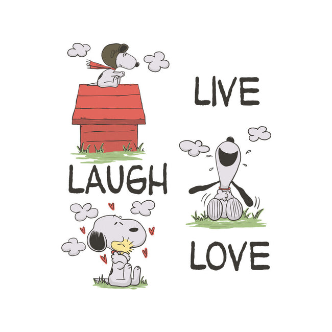 Live Laugh Love Snoopy-Unisex-Kitchen-Apron-Claudia