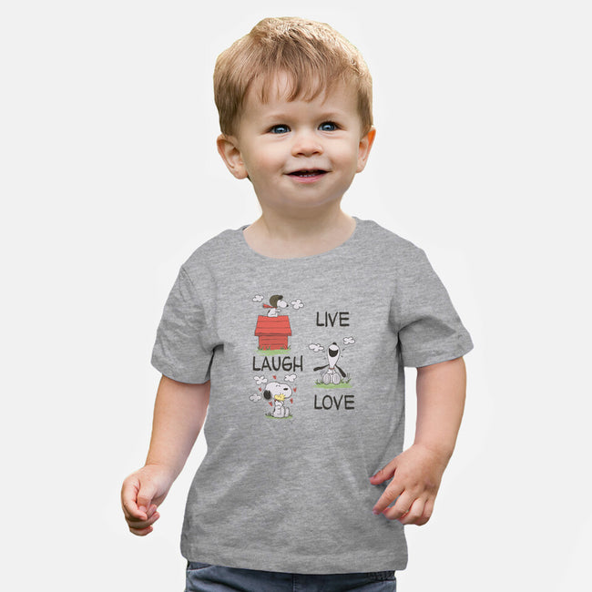 Live Laugh Love Snoopy-Baby-Basic-Tee-Claudia