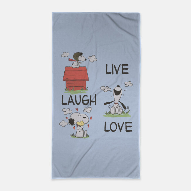 Live Laugh Love Snoopy-None-Beach-Towel-Claudia