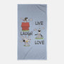 Live Laugh Love Snoopy-None-Beach-Towel-Claudia