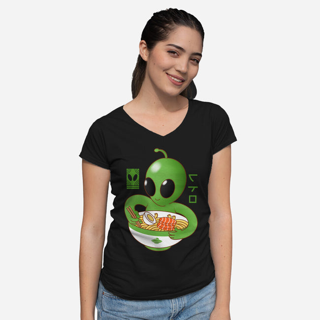 Believe I Love Ramen-Womens-V-Neck-Tee-Tri haryadi