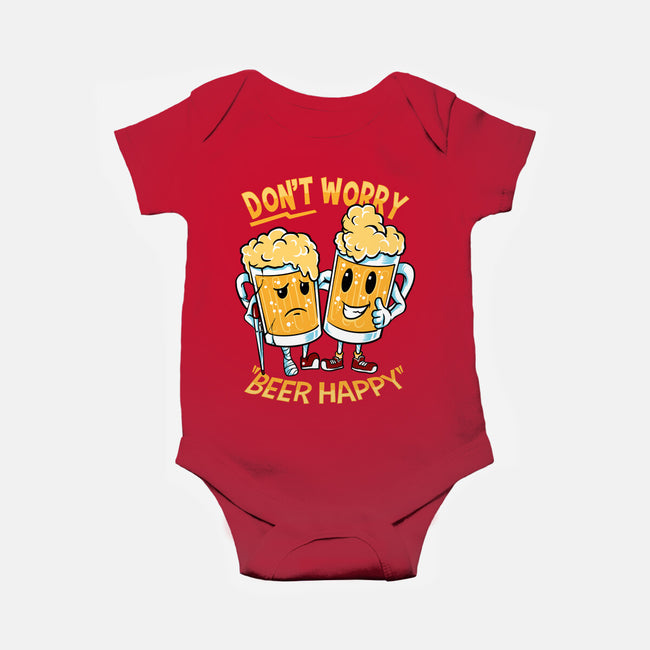 Don't Worry Beer Happy-Baby-Basic-Onesie-spoilerinc