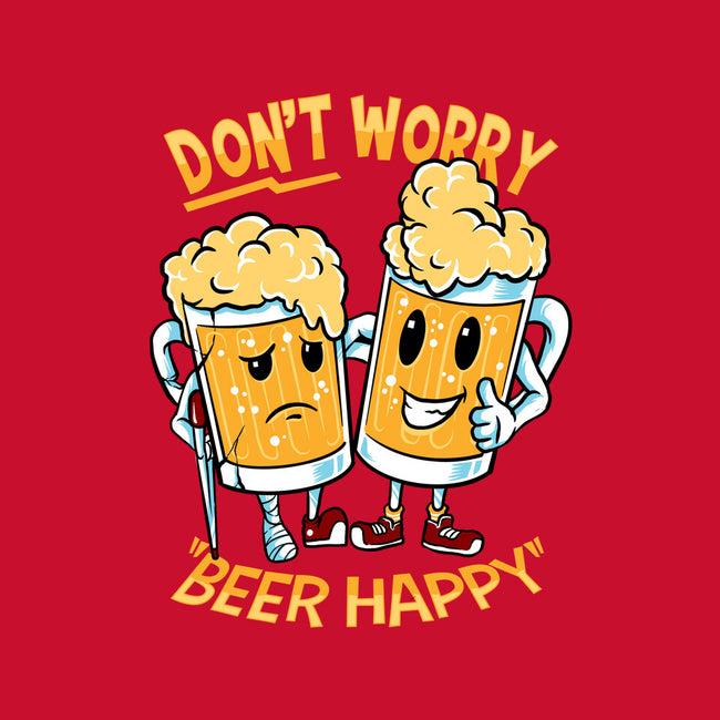 Don't Worry Beer Happy-Womens-Fitted-Tee-spoilerinc