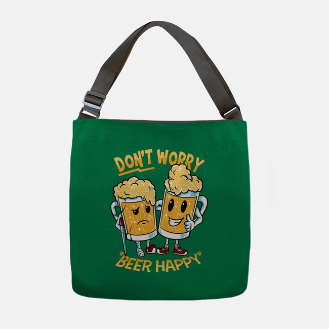 Don't Worry Beer Happy-None-Adjustable Tote-Bag-spoilerinc